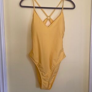 Shade & Shore Yellow One Piece Swimsuit